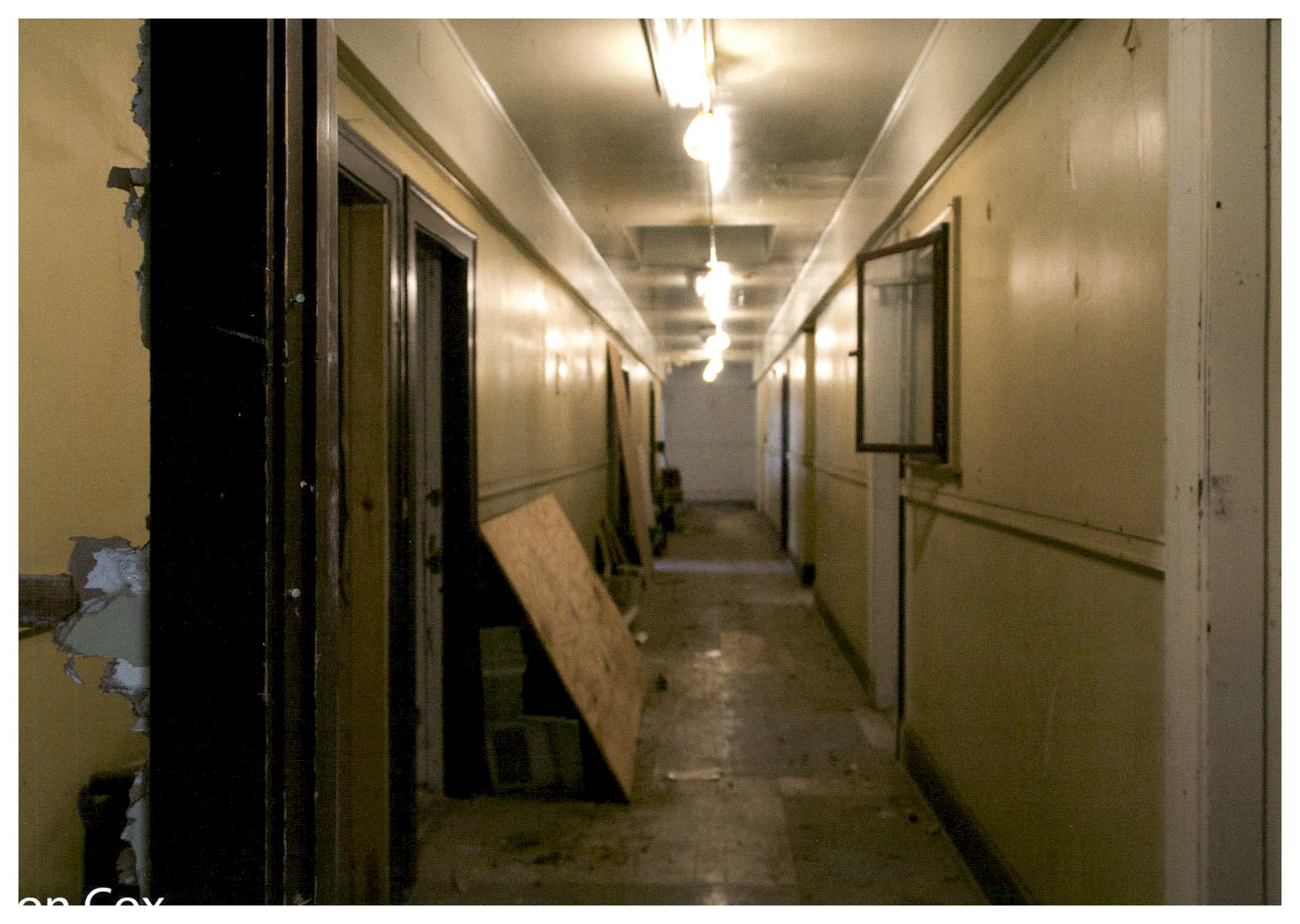 Before: same view of hallway prior to renovation.